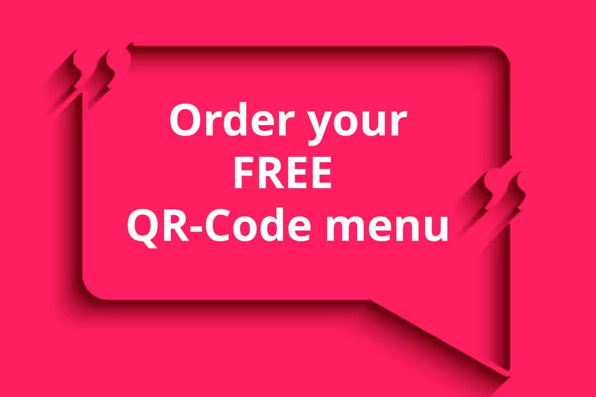 Order your FREE QR-Code Menu